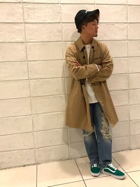 「ビーセカンド」｜「アイテム（トレンチコート）」を使った、kaz_32さん（メンズ・168cm）の冬コーディネート