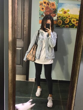 「ONLY（オンリー）のアイテム（パンツ）」を使った、iiicristinaさん（レディース・162cm）の秋コーディネート