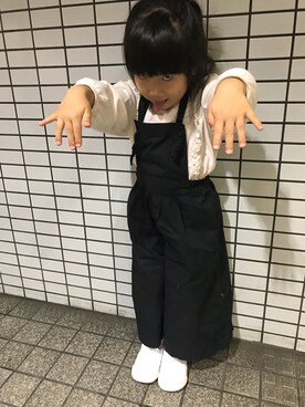 「wearhalloween2017」｜「アイテム（サロペット/オーバーオール）」を使った、70yukiさん（キッズ・100cm）の秋コーディネート