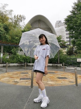 「RAPTEES（ラップティーズ）のアイテム」を使った、mihoさん（レディース・160cm）の夏コーディネート