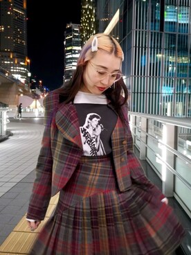 「パールアクセサリー」｜mihoさん（レディース・160cm）の冬コーディネート