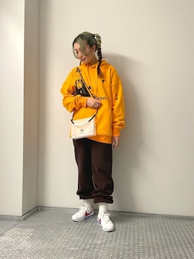 mihoさんの「【NIKE】Classic Cortez Leather shoes」を使ったコーディネート