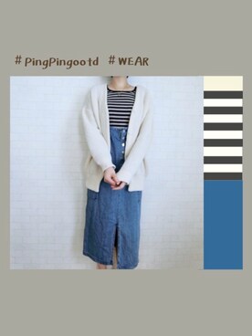 「MUJI」｜「アイテム（その他アウター）」を使った、PingPingさん（レディース・164cm）の春コーディネート