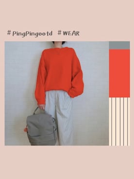 「真っ赤」｜PingPingさん（レディース・164cm）の春コーディネート