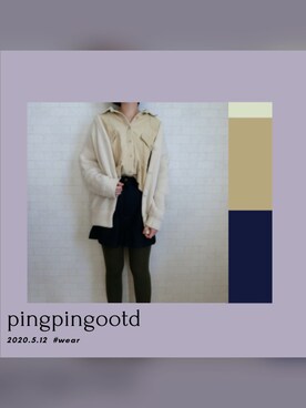 「アキコーデ」｜「アイテム（その他アウター）」を使った、PingPingさん（レディース・164cm）の春コーディネート
