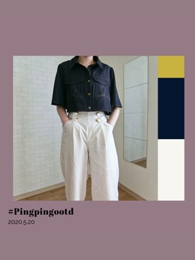 「ONCE UPON A TIME（ワンス　アポン　ア　タイム）のアイテム」を使った、PingPingさん（レディース・164cm）の春コーディネート