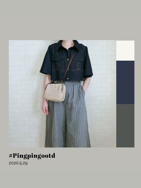 「ONCE UPON A TIME（ワンス　アポン　ア　タイム）のアイテム」を使った、PingPingさん（レディース・164cm）の夏コーディネート