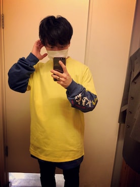 「GIVENCHY（ジバンシイ）のアイテム（リング）」を使った、Рюичи Анаиさん（メンズ・168cm）の秋コーディネート