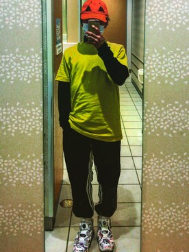 「alexanderwang（アレキサンダーワン）のアイテム（パンツ）」を使った、Рюичи Анаиさん（メンズ・168cm）の秋コーディネート