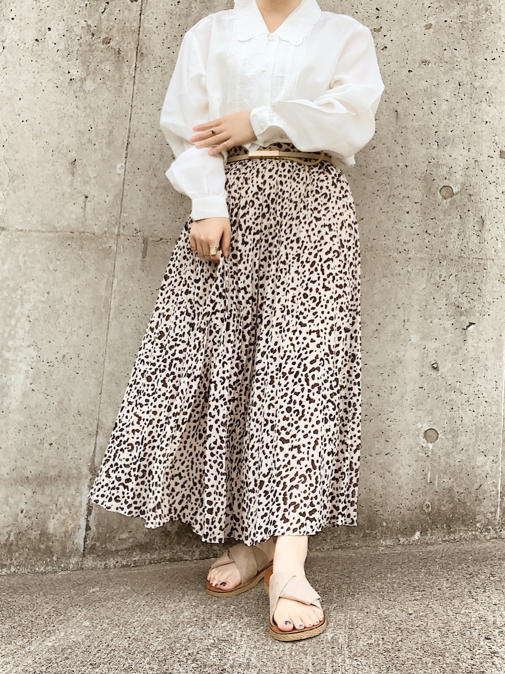 「今日のコーデ、お洒落さんとつながりたい、低身長、ootd、シンプル、スカート、プチプラコーデ」｜「GUのアイテム（スカート、ブラウン系）」を使った、momokaさん（レディース・140cm）の秋コーディネートの1枚目の写真