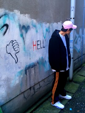「エアジョーダン」｜「アイテム（ブルゾン）」を使った、きたじさん（メンズ・174cm）の冬コーディネート