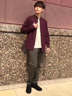 「秋におすすめシャツ＆ブラウス スタイル」｜三浦さん（メンズ・172cm）の秋コーディネート