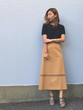 「Bou Jeloud」｜「アイテム（アクセサリー）」を使った、nutsさん（レディース・164cm）の春コーディネート