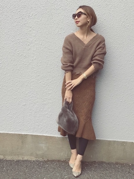 「プチプラミックス」｜nutsさん（レディース・164cm）の冬コーディネート