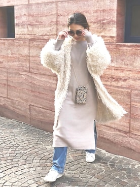 「Bou Jeloud（ブージュルード）のアイテム（スマホケース/カバー）」を使った、nutsさん（レディース・164cm）の冬コーディネート