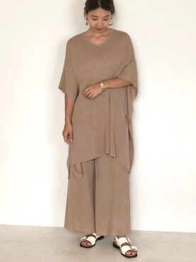 「Bab（バブ）のアイテム（サンダル）」を使った、nutsさん（レディース・164cm）の夏コーディネート