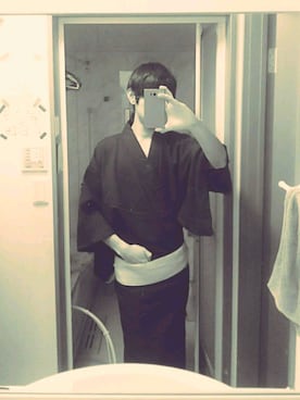 「UNIQLO（ユニクロ）のアイテム（浴衣）」を使った、太郎さん（メンズ・175cm）の冬コーディネート