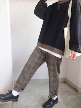 「LIDNM（リドム）のアイテム（トートバッグ）」を使った、たくみ さん（メンズ・174cm）の春コーディネート