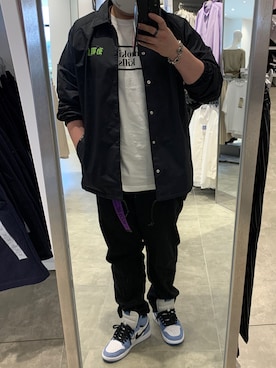 「HUF（ハフ）のアイテム（ジャケット/アウター）」を使った、SEIYAさん（メンズ・171cm）の春コーディネート