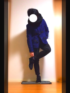 「JUNRED（ジュンレッド）のアイテム（ダッフルコート）」を使った、PINOさん（メンズ・165cm）の冬コーディネート
