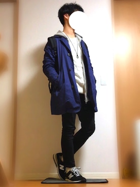 「ショップコート」｜「アイテム（アクセサリー）」を使った、PINOさん（メンズ・165cm）の春コーディネート