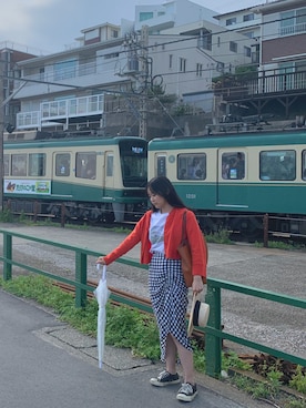 「CONVERSE（コンバース）のアイテム（アクセサリー）」を使った、Ahuiさん（レディース・165cm）の夏コーディネート