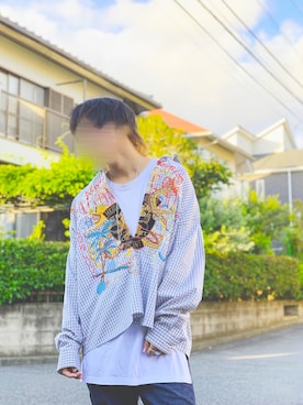 「doublet（ダブレット）のアイテム（シャツ/ブラウス）」を使った、ウオムラさん（メンズ・164cm）の夏コーディネート