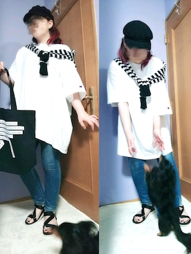 「reca（レカ）のアイテム（帽子）」を使った、kanyapoさん（レディース・168cm）の夏コーディネート