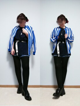 SLYのブルゾン（ブルー系）を使った人気ファッションコーディネート - WEAR