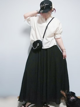 「Settimissimo（セッティミッシモ）のアイテム（バッグ）」を使った、kanyapoさん（レディース・168cm）の夏コーディネート