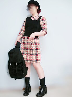 「reca（レカ）のアイテム（ハンチング/ベレー帽）」を使った、kanyapoさん（レディース・168cm）の夏コーディネート