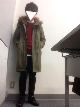 「HARE」｜「アイテム（モッズコート）」を使った、ぼんちさん（メンズ・162cm）の秋コーディネート