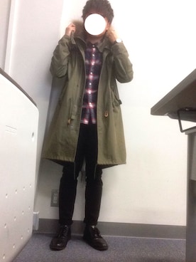「HARE」｜「アイテム（モッズコート）」を使った、ぼんちさん（メンズ・162cm）の秋コーディネート