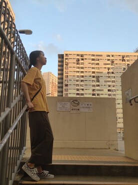 「Bossini（ボッシーニ）のアイテム」を使った、chocolateさん（レディース・160cm）の夏コーディネート