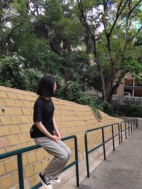 「TYAKASHAのアイテム（バッグ）」を使った、chocolateさん（レディース・160cm）の夏コーディネート