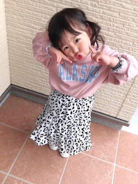 「アイテム（スカート）」を使った、ri_ra‪ ♡゛‬さん（キッズ・100cm）の春コーディネート