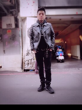 「TAKI（タキ）のアイテム」を使った、史哲さん（メンズ・156cm）の冬コーディネート