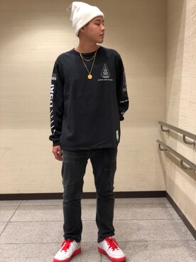 「L/S TEE」｜Masaさん（メンズ・172cm）の秋コーディネート