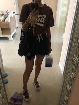 「PONY（ポニー）のアイテム」を使った、チンリンさん（レディース・163cm）の夏コーディネート