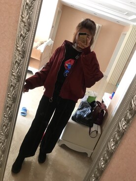 「Juicyのアイテム」を使った、チンリンさん（レディース・163cm）の冬コーディネート