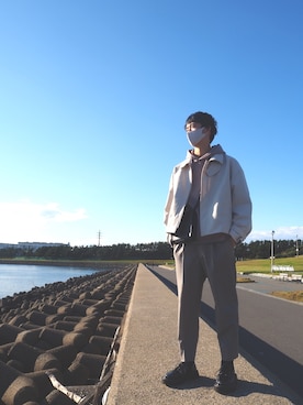 「リドム」｜「アイテム（ブルゾン）」を使った、Yudaiさん（メンズ・174cm）の秋コーディネート