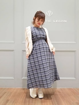 「amelier MAJESTIC LEGON（アメリエルマジェスティックレゴン）のアイテム」を使った、マジェスティックレゴン池袋サンシャインシティ店スタッフさん（レディース・155cm）の春コーディネート