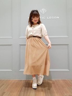 「長く着られる」｜マジェスティックレゴン池袋サンシャインシティ店スタッフさん（レディース・154cm）の春コーディネート