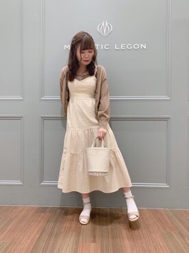 「amelier MAJESTIC LEGON（アメリエルマジェスティックレゴン）のアイテム」を使った、マジェスティックレゴン池袋サンシャインシティ店スタッフさん（レディース・157cm）の春コーディネート