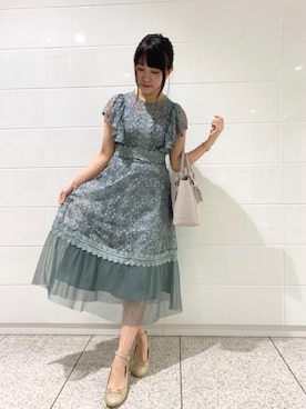 「lipポーチ付リボンショルダー」｜マジェスティックレゴン池袋サンシャインシティ店スタッフさん（レディース・155cm）の冬コーディネート