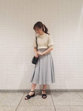 「コットンレース」｜マジェスティックレゴン池袋サンシャインシティ店スタッフさん（レディース・155cm）の夏コーディネート