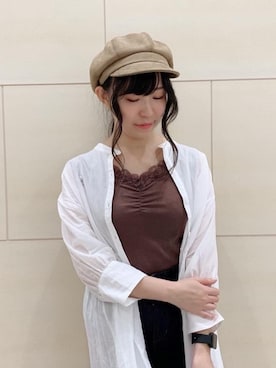 「MAJESTIC LEGON（マジェスティックレゴン）のアイテム（チュニック）」を使った、マジェスティックレゴン池袋サンシャインシティ店スタッフさん（レディース・154cm）の秋コーディネート
