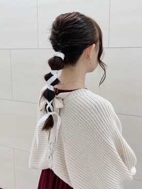 「セルフヘアアレンジ」｜マジェスティックレゴン池袋サンシャインシティ店スタッフさん（レディース・154cm）の秋コーディネート