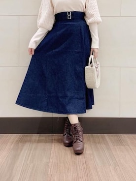 「コルセットスカート」｜マジェスティックレゴン池袋サンシャインシティ店スタッフさん（レディース・154cm）の秋コーディネート