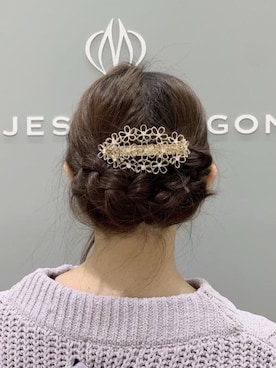 「セルフヘアアレンジ」｜マジェスティックレゴン池袋サンシャインシティ店スタッフさん（レディース・153cm）の秋コーディネート